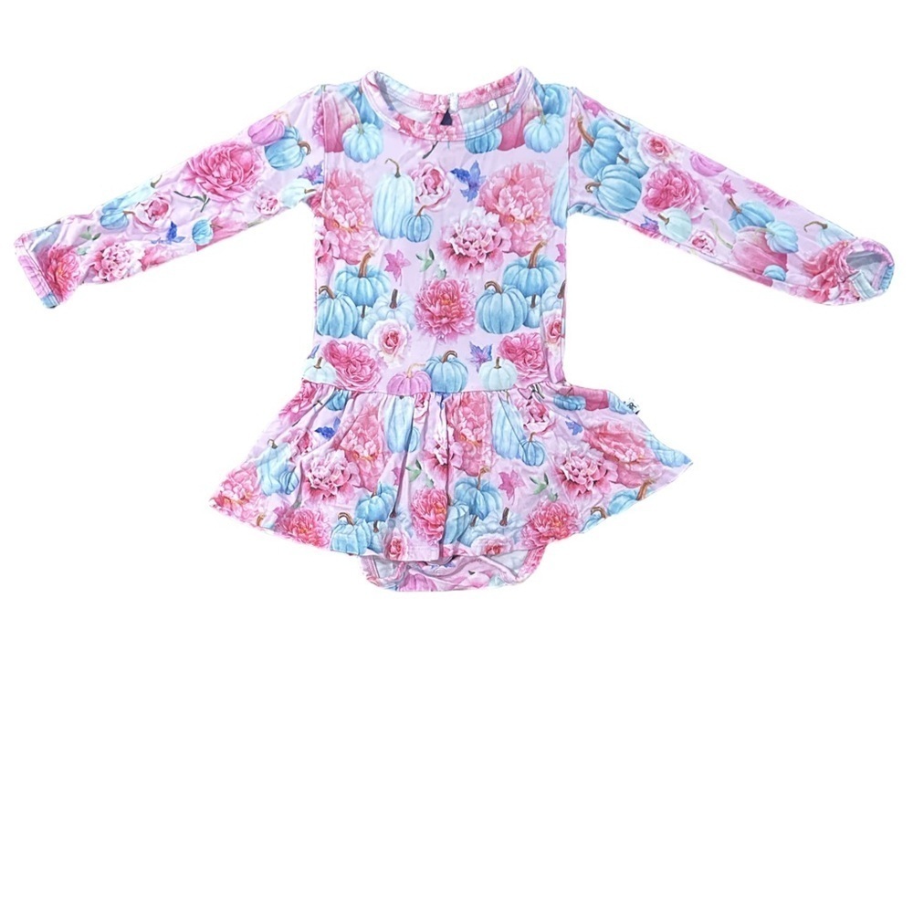 Kids Floral Dress Pink Blue